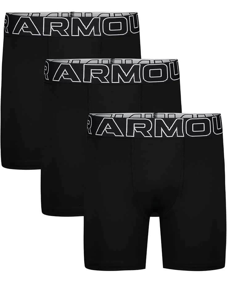 Under Armour Kids Performance Tech Solid 3-Pack Boxer Briefs (Big Kids) | Underwear 1 Under Armour Kids Performance Tech Solid 3-Pack Boxer Briefs (Big Kids) | Underwear