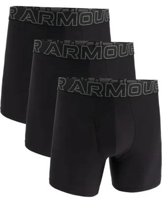 Under Armour 3-Pack Performance Tech Solid 6" Boxer Briefs | Underwear