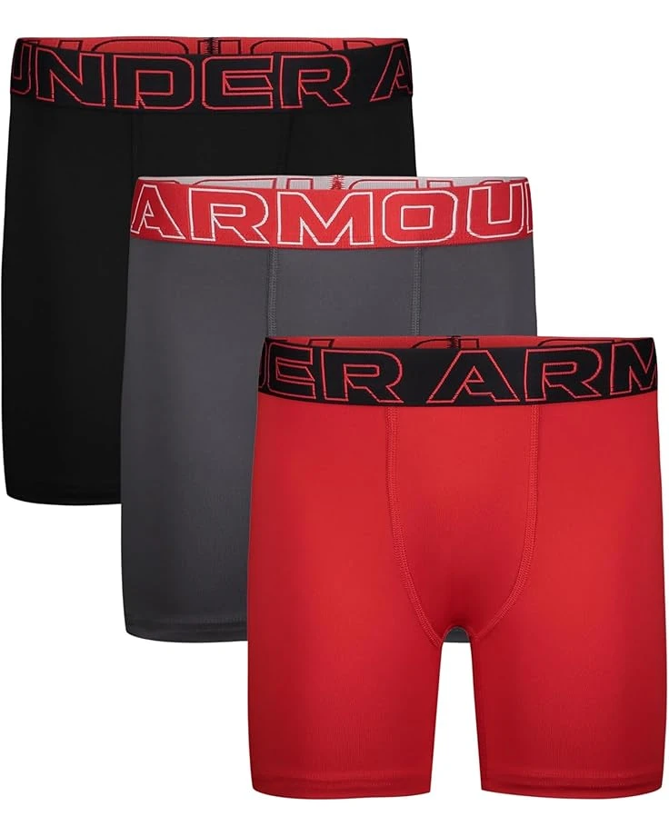 Under Armour Kids Performance Tech Solid 3-Pack Boxer Briefs (Big Kids) | Underwear 3 Under Armour Kids Performance Tech Solid 3-Pack Boxer Briefs (Big Kids) | Underwear - Image 3