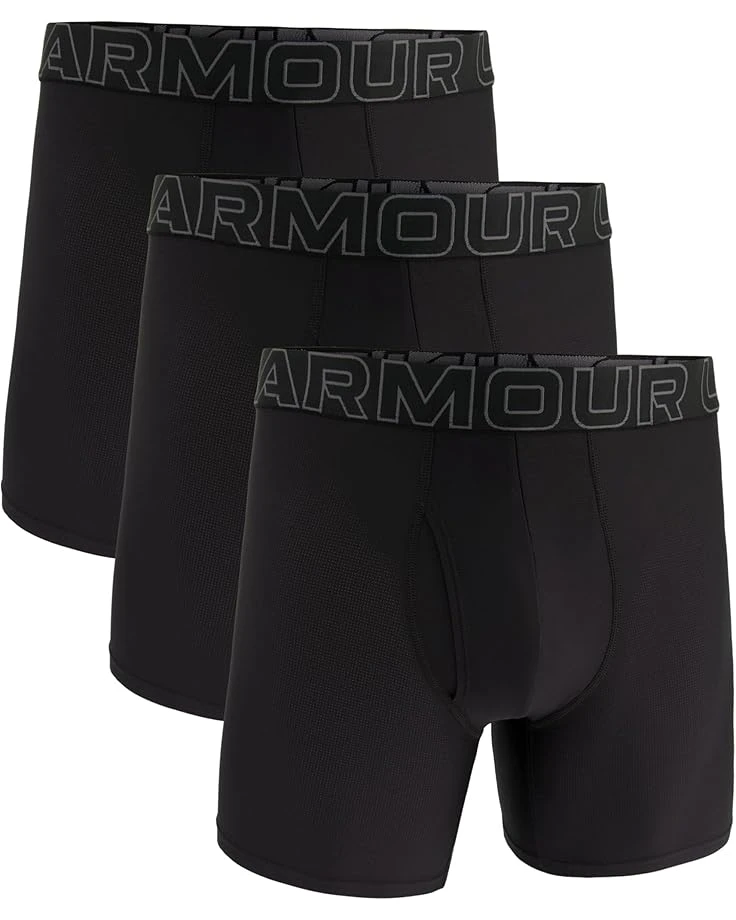 Under Armour 3-Pack Performance Tech Mesh Solid 6" Boxer Briefs | Underwear 1 Under Armour 3-Pack Performance Tech Mesh Solid 6" Boxer Briefs | Underwear