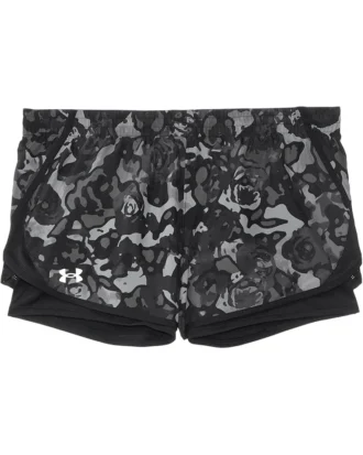 Under Armour Kids Fly By Printed 2-in-1 Shorts (Big Kids)