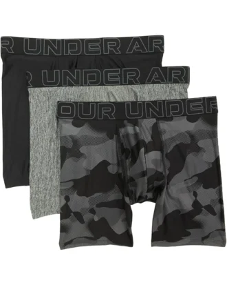 Under Armour 3-pack Performance Tech Print 6” Boxer Briefs | Underwear